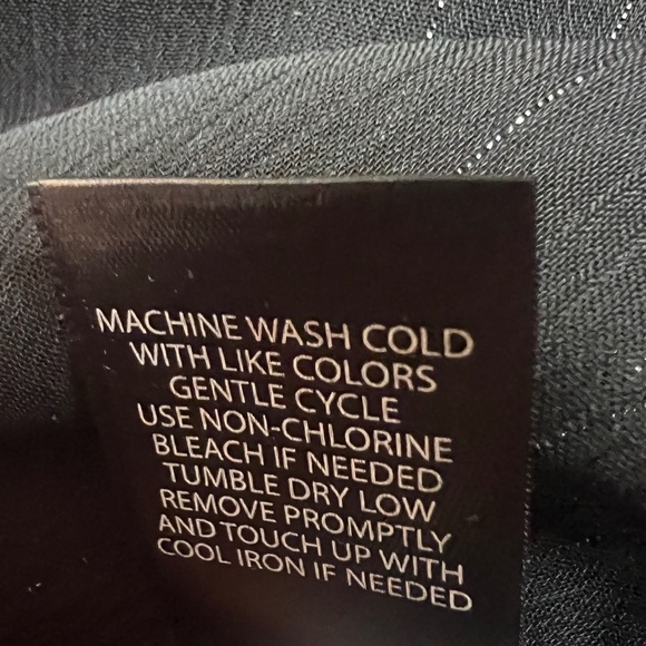 Torrid Black Chiffon Lurex Button-Up Blouse with Silver Metallic Size 00 Medium - Picture 4 of 11